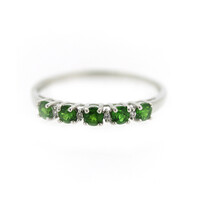 Russian Diopside Silver Ring