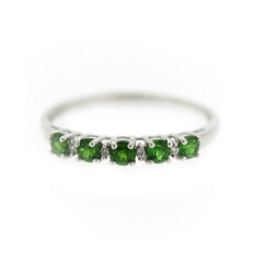 Russian Diopside Silver Ring