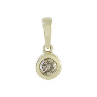 9K I4 Champagne Diamond Gold Pendant