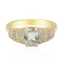 Green Amethyst Silver Ring