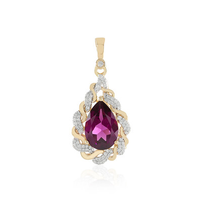 14K Magenta Garnet Gold Pendant (SUHANA)