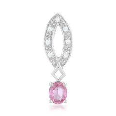 Padparadscha Sapphire Silver Pendant