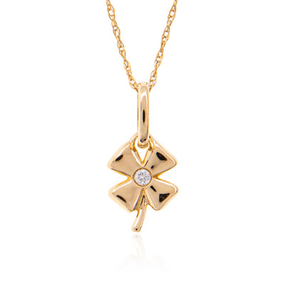 9K Flawless (F) Diamond Gold Necklace (LUCENT DIAMONDS)