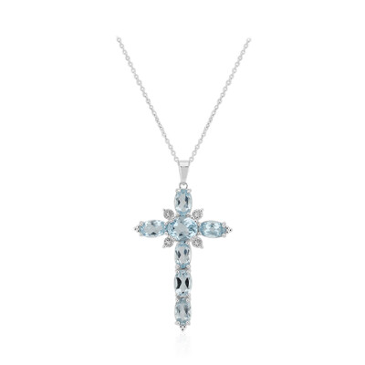 Sky Blue Topaz Silver Necklace