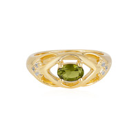 Moldavite Silver Ring