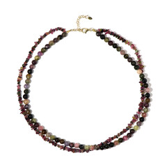 Fancy Tourmaline Silver Necklace