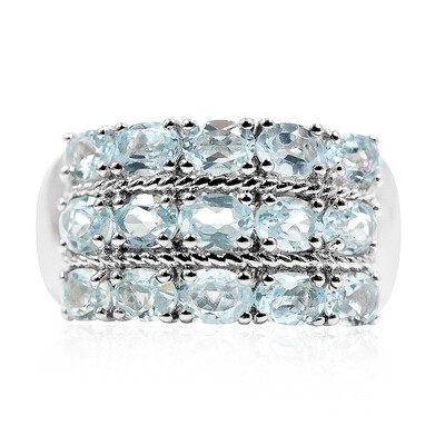 Sky Blue Topaz Silver Ring
