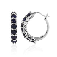 Royal Blue Spinel Silver Earrings