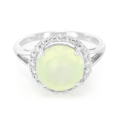 Prehnite Silver Ring
