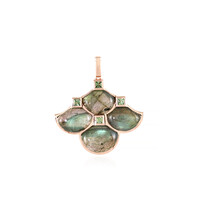 Green Maniry Labradorite Silver Pendant (KM by Juwelo)