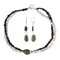 Black Tourmaline Silver Set