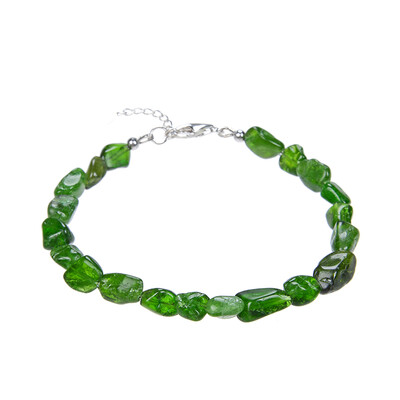 Russian Diopside Silver Bracelet