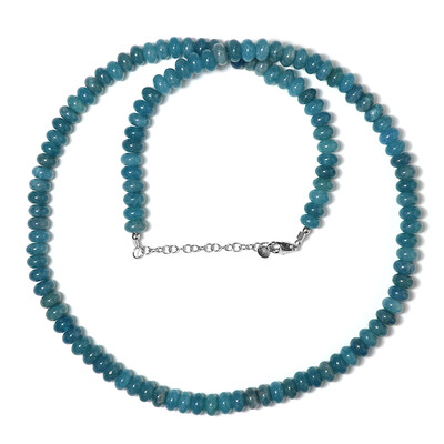 Pacific Blue Quartz Silver Necklace