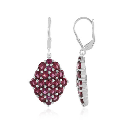 Rhodolite Silver Earrings