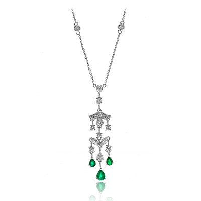 18K AAA Zambian Emerald Gold Necklace (CIRARI)
