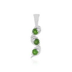 Russian Diopside Silver Pendant