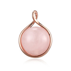 Rose Quartz Silver Pendant