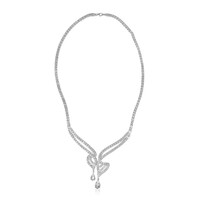White Topaz Silver Necklace