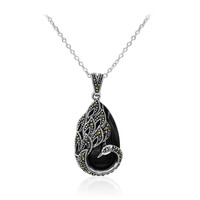 Black Onyx Silver Necklace