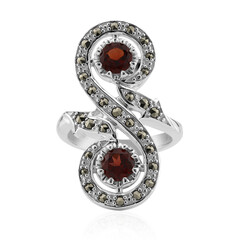 Mozambique Garnet Silver Ring (Annette classic)