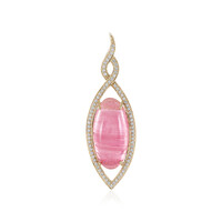 14K Cat´s Eye Tourmaline Gold Pendant (de Melo)