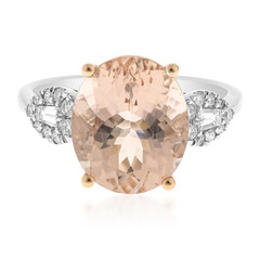 14K AAA Morganite Gold Ring (AMAYANI)