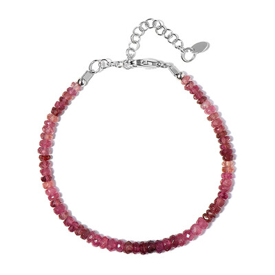 Pink Tourmaline Silver Bracelet