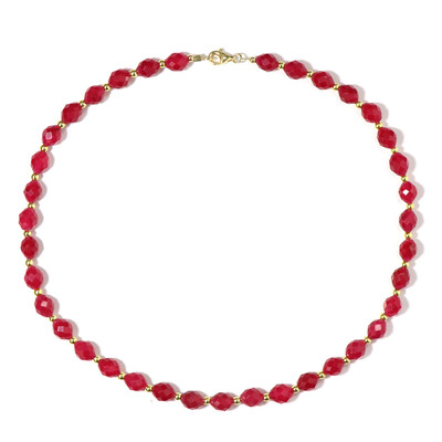 Red Quartz Silver Necklace