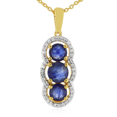 Madagascar Blue Sapphire Silver Necklace
