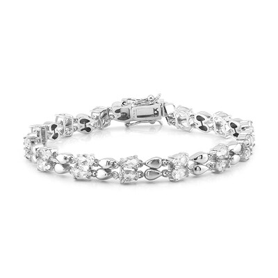 White Topaz Silver Bracelet