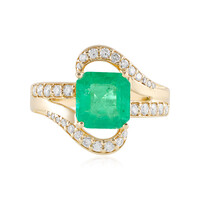 14K Russian Emerald Gold Ring (AMAYANI)