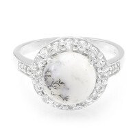 Dendritic Agate Silver Ring