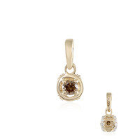 9K I2 Champagne Diamond Gold Pendant