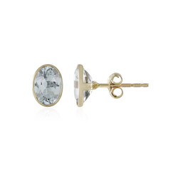 9K Brazilian Aquamarine Gold Earrings
