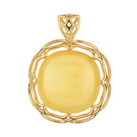 Milky Baltic Amber Silver Pendant