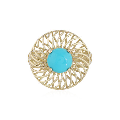 9K Sleeping Beauty Turquoise Gold Ring (Ornaments by de Melo)