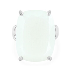 White Moonstone Silver Ring