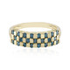 9K I2 Blue Diamond Gold Ring (de Melo)