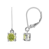 Burmese Peridot Silver Earrings