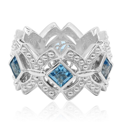 Swiss Blue Topaz Silver Ring (Dallas Prince Designs)