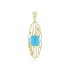 9K Sleeping Beauty Turquoise Gold Pendant (Ornaments by de Melo)