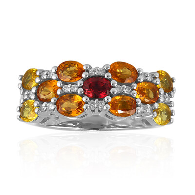 Fancy Sapphire Silver Ring