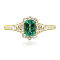 14K AAA Zambian Emerald Gold Ring (CIRARI)