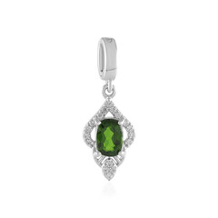 Russian Diopside Silver Pendant