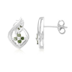Fancy Diamond Silver Earrings
