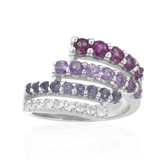Rhodolite Silver Ring