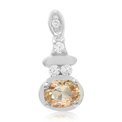 Padparadscha Sapphire Silver Pendant