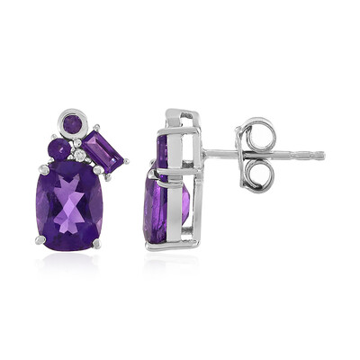 Amethyst Silver Earrings