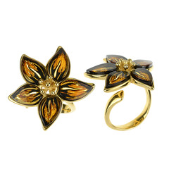 Baltic Amber Silver Ring