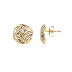 I3 Brown Diamond Silver Earrings